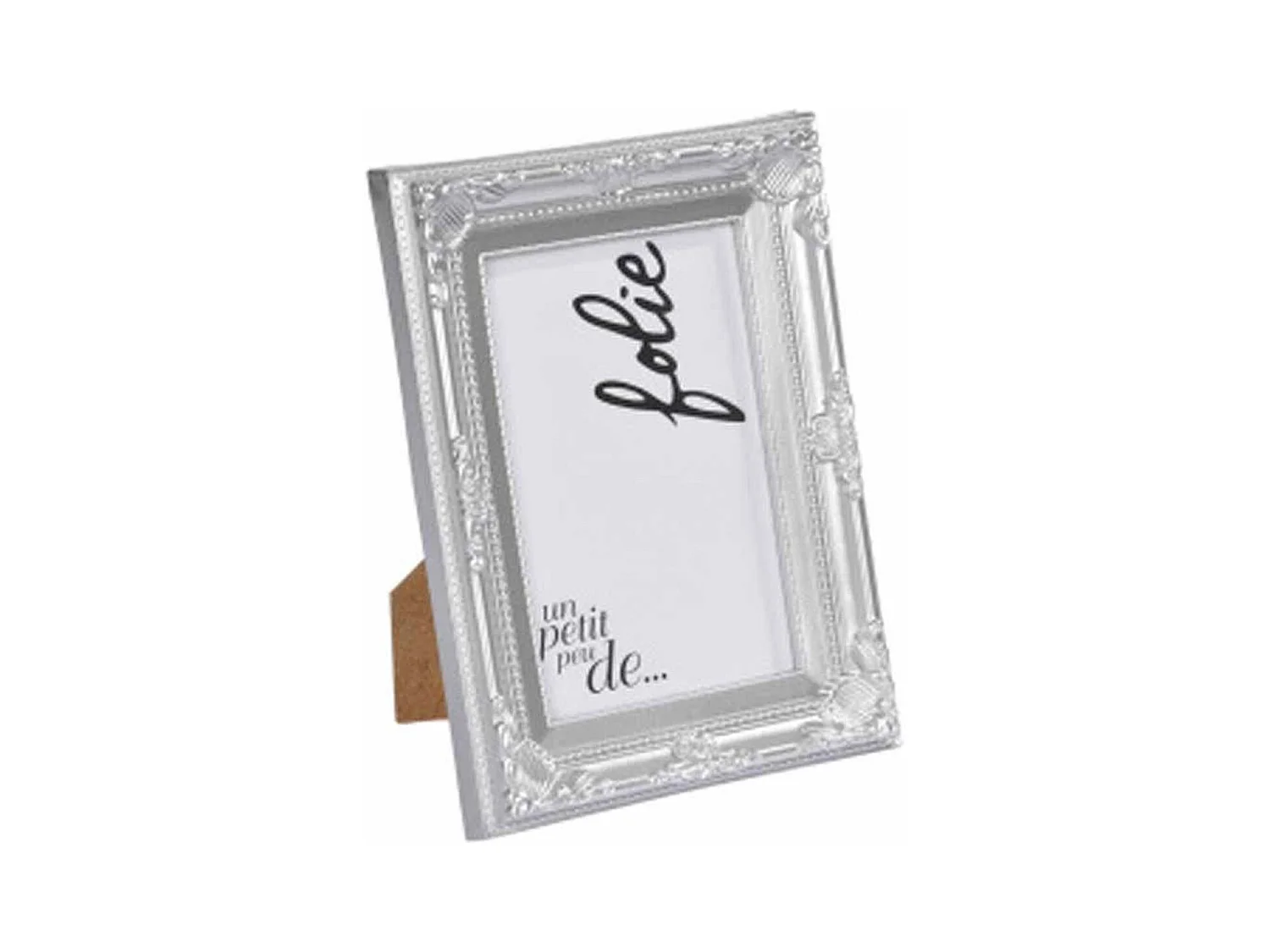 Cadre Photo Déco "Baroque" 10x15cm Argent