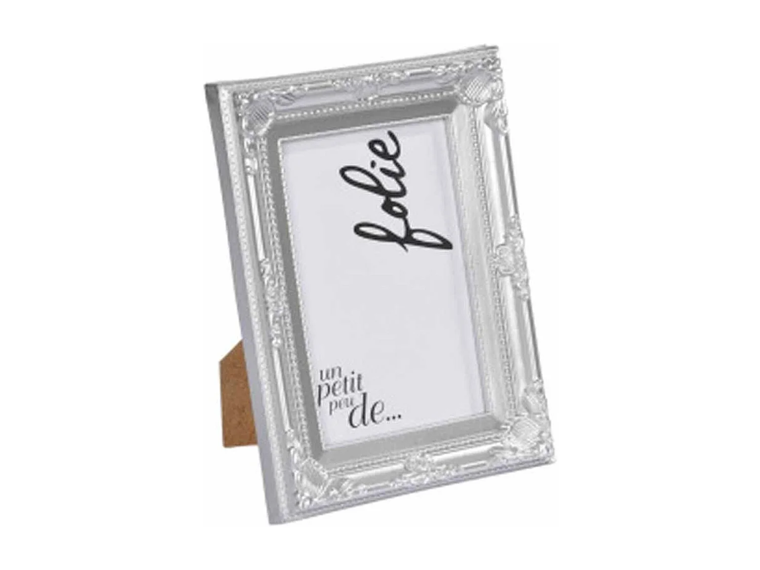 Cadre Photo Déco "Baroque" 10x15cm Argent