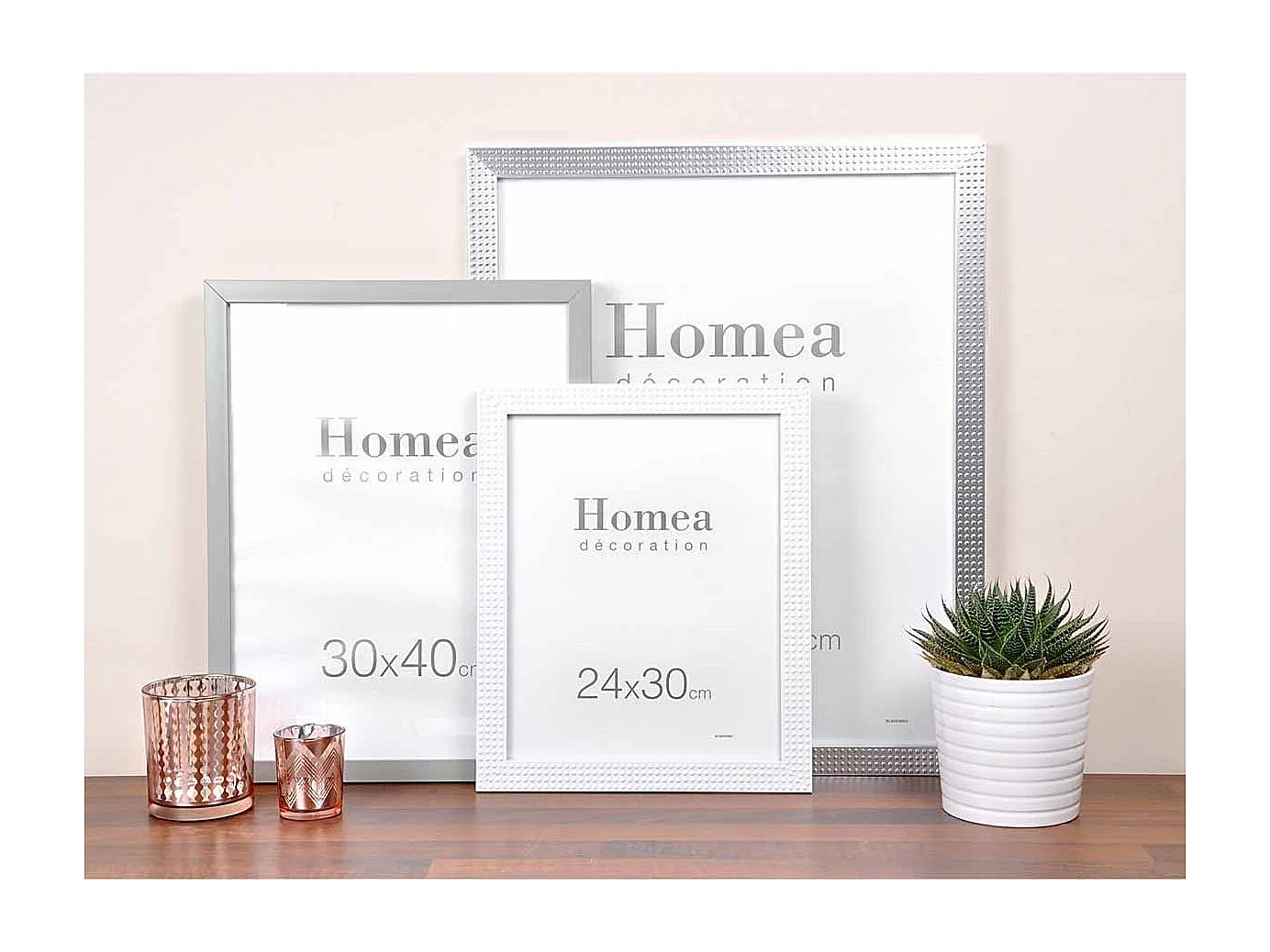 Cadre Photo Déco "Esprit Matière" 24x30cm Blanc