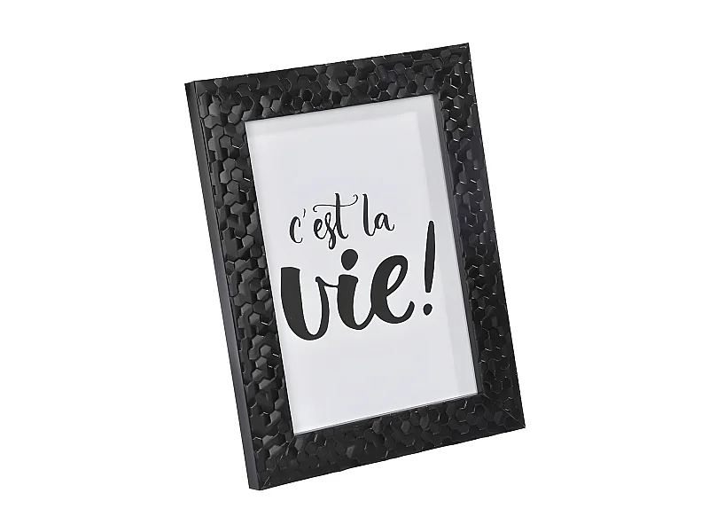 Cadre Photo Déco "Martelé" 24x30cm Noir