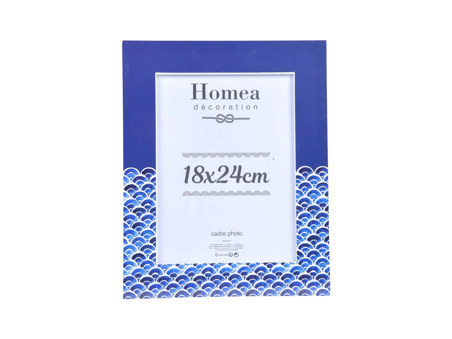 Cadre Photo "Blue Wave" 18x24cm Bleu Indigo