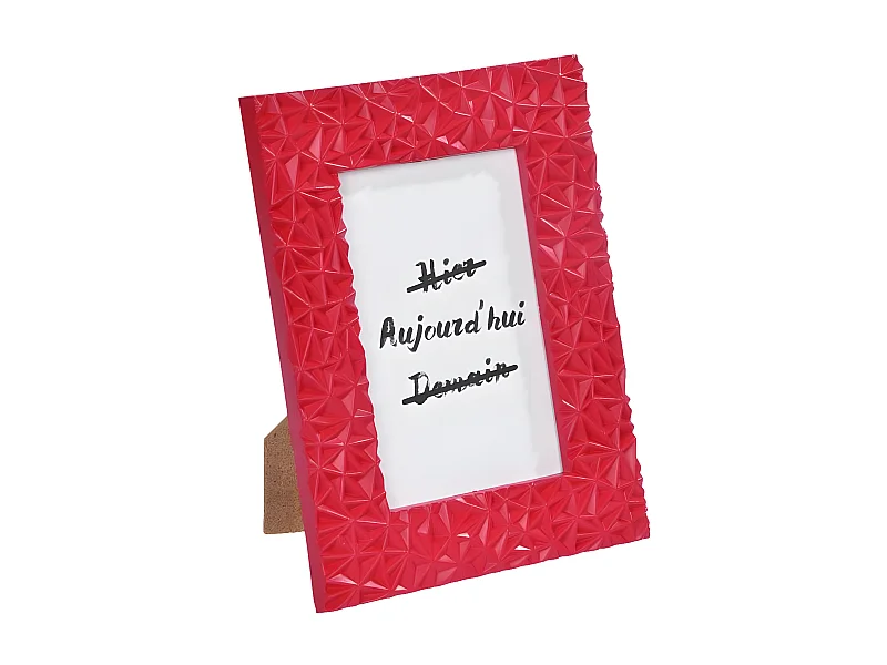 Cadre Photo Déco "Géométrique Frame" 20x25cm Rouge