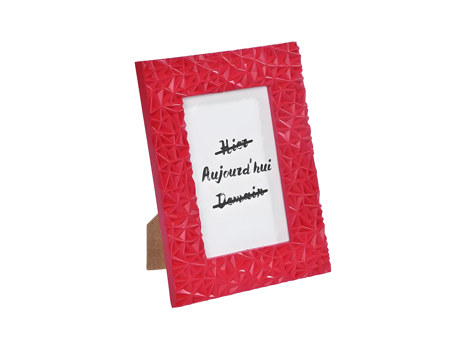 Cadre Photo Déco "Géométrique Frame" 20x25cm Rouge