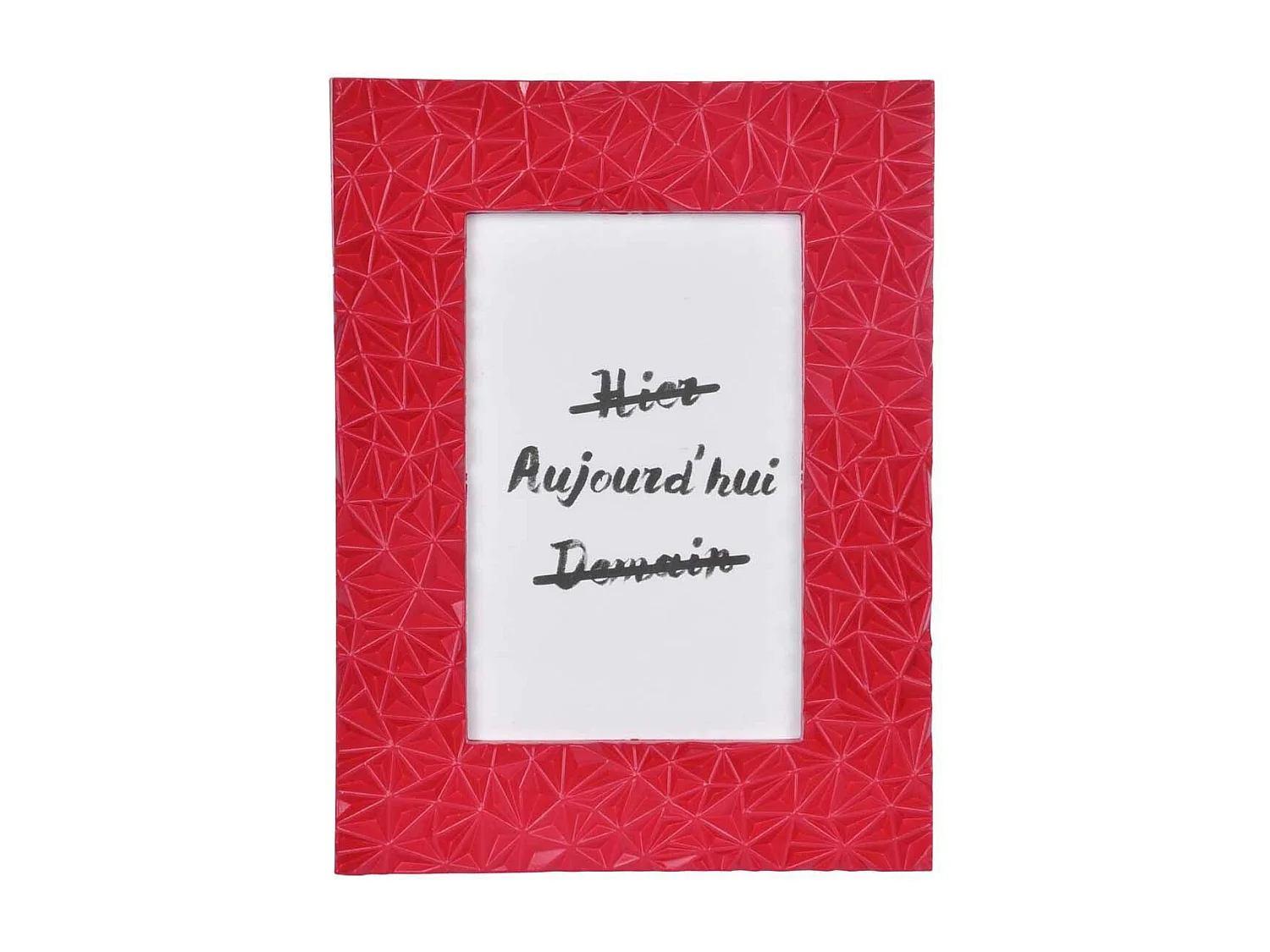 Cadre Photo Déco "Géométrique Frame" 20x25cm Rouge