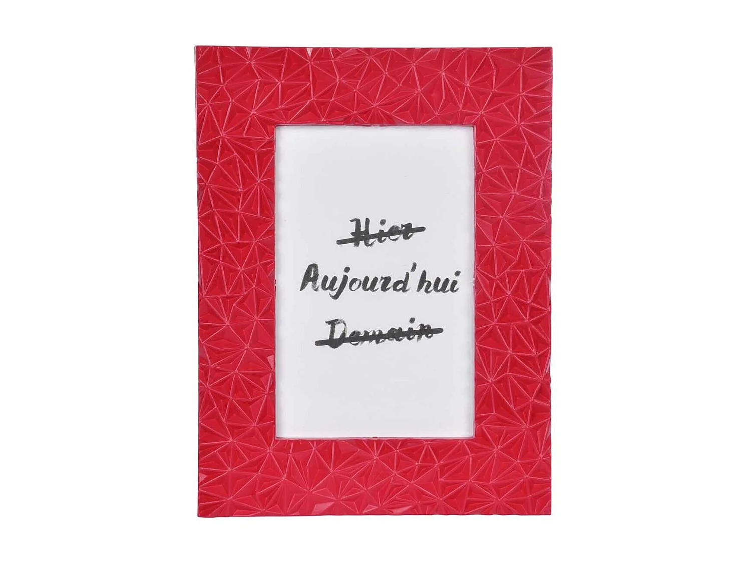 Cadre Photo Déco "Géométrique Frame" 20x25cm Rouge
