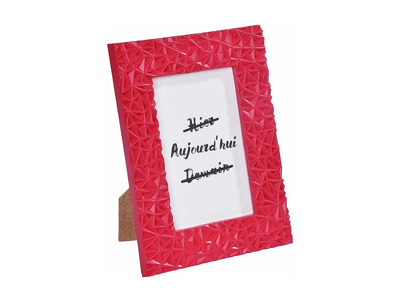 Cadre Photo Déco "Géométrique Frame" 20x25cm Rouge