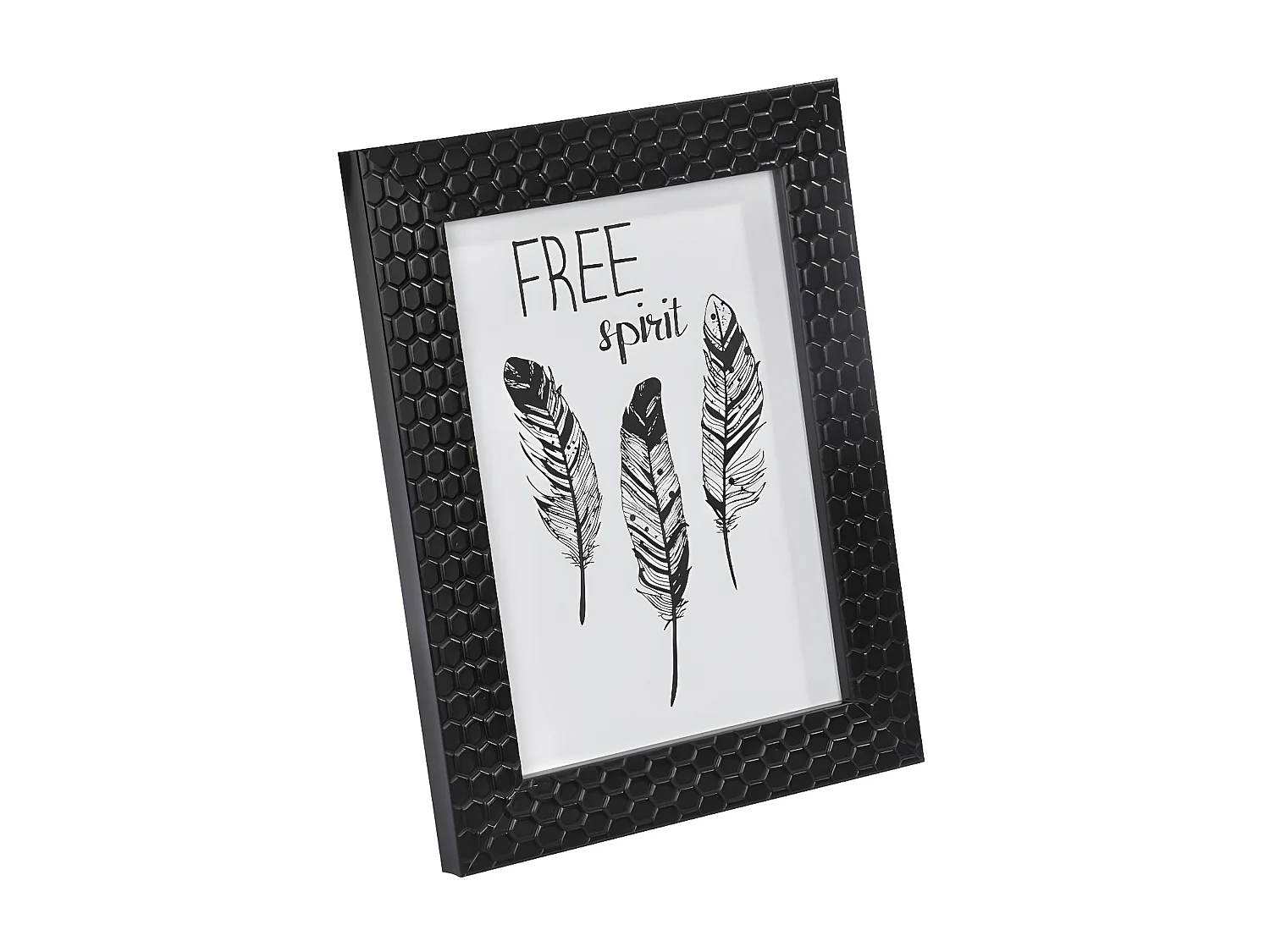 Cadre Photo Déco "Nid d'Abeilles" 24x30cm Noir