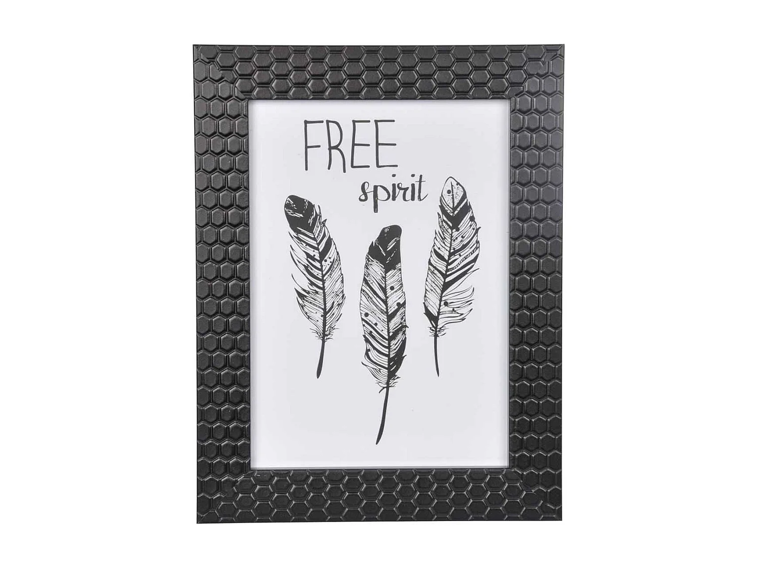 Cadre Photo Déco "Nid d'Abeilles" 24x30cm Noir