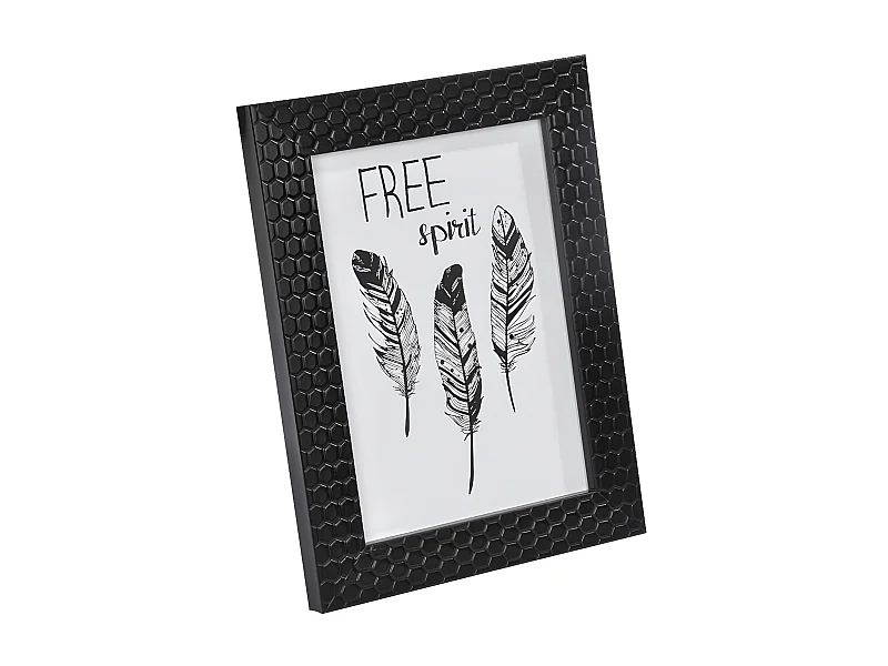 Cadre Photo Déco "Nid d'Abeilles" 24x30cm Noir