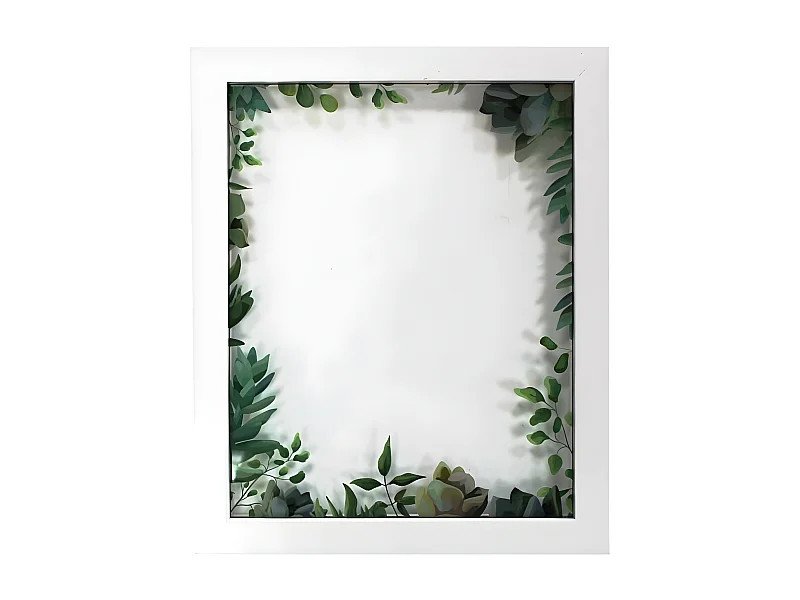 Cadre Photo Déco "Fresh Garden" 23x28cm Blanc