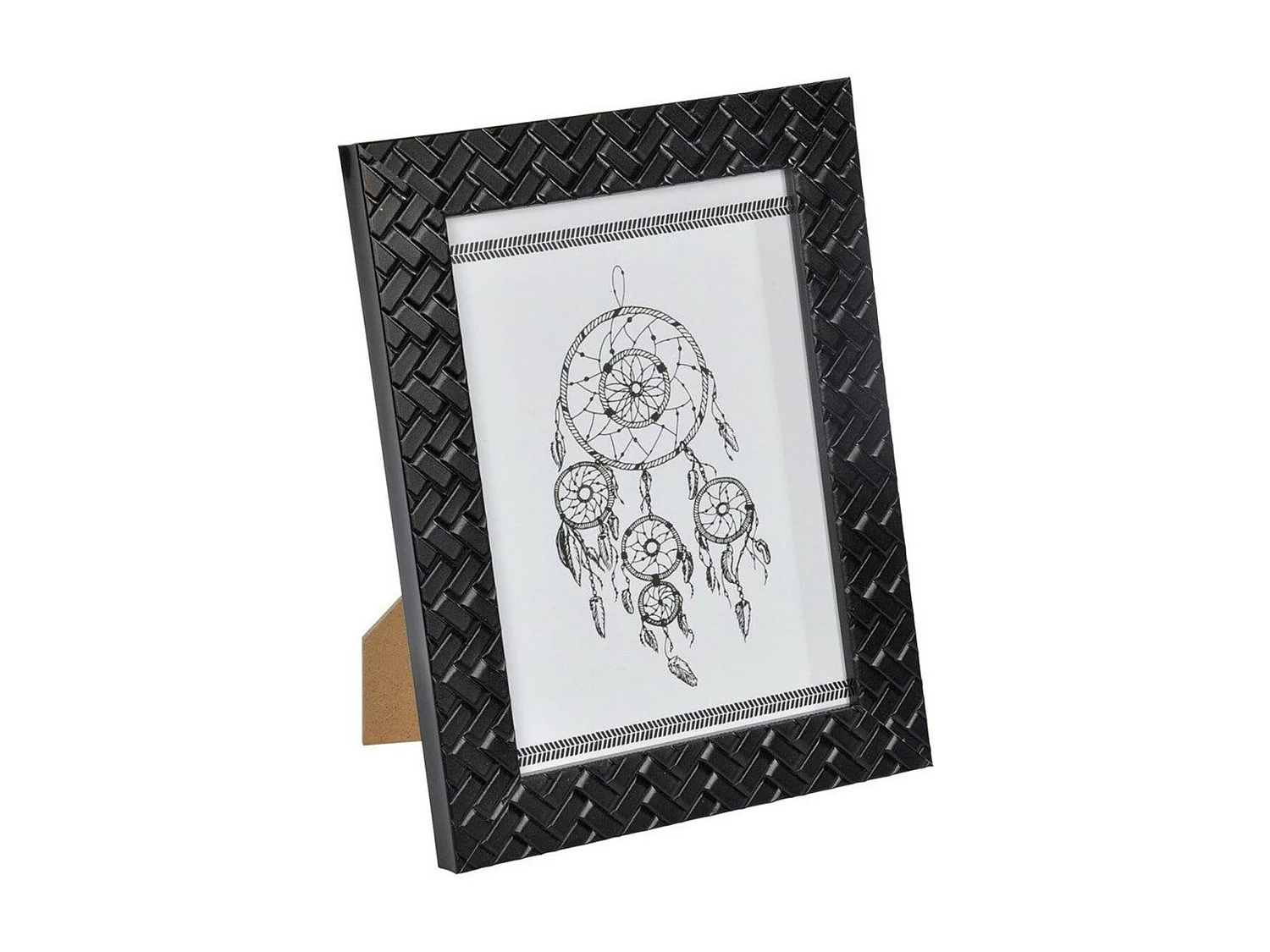 Cadre Photo Déco "Tressé" 18x24cm Noir