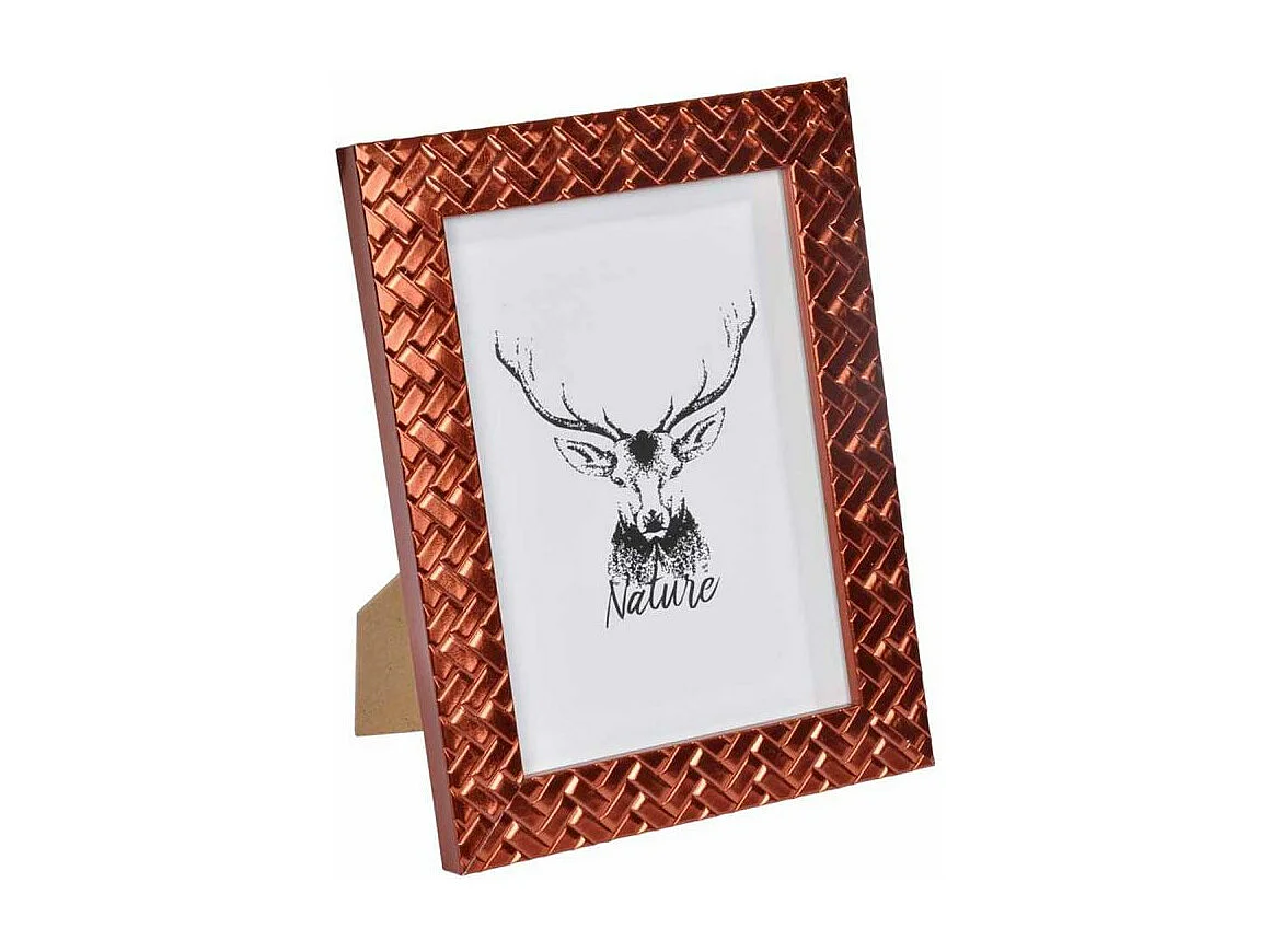 Cadre Photo Déco "Tressé" 18x24cm Cuivre