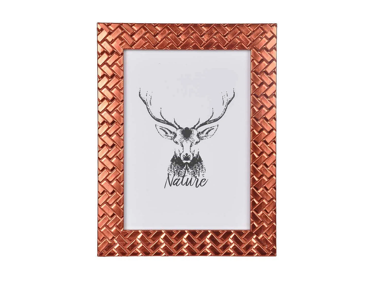 Cadre Photo Déco "Tressé" 18x24cm Cuivre