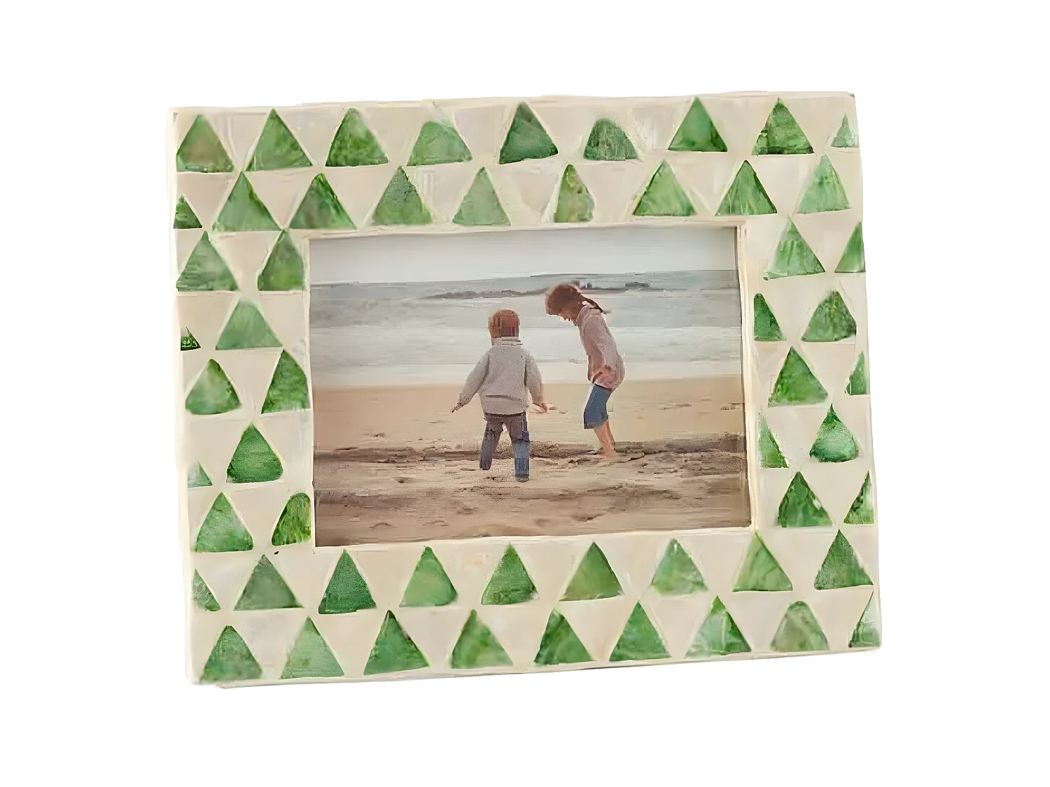 Cadre Photo en Bois Déco "Nuye" 10x15cm Vert