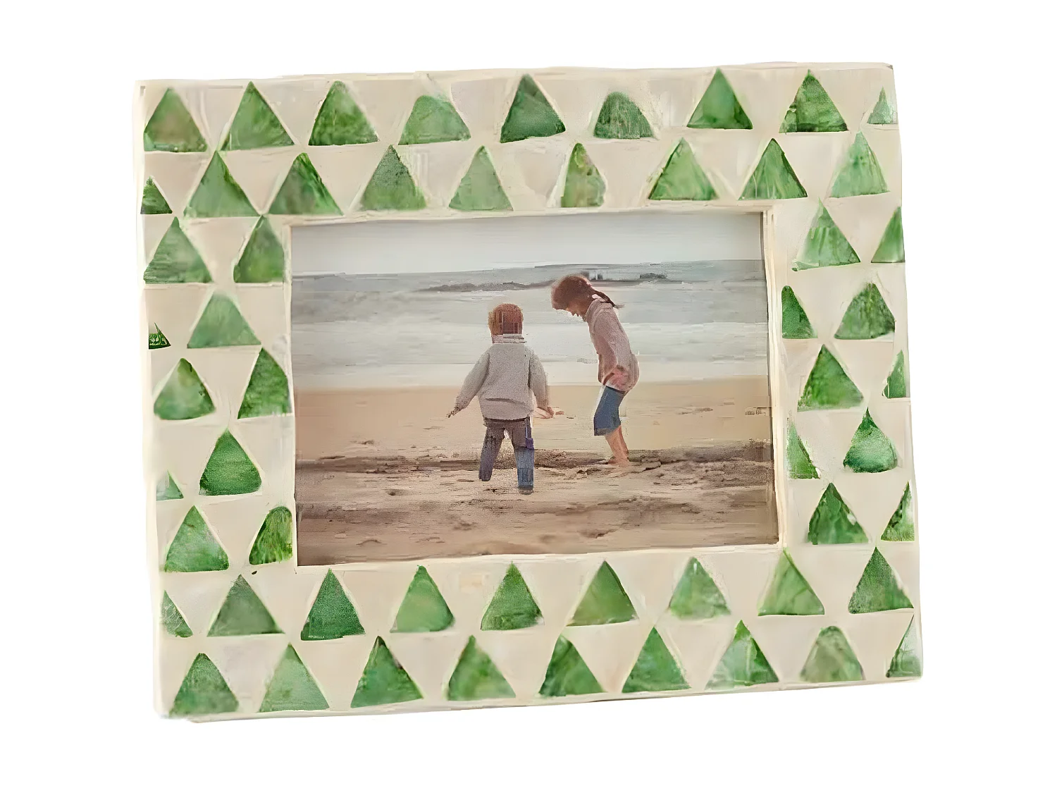 Cadre Photo en Bois Déco "Nuye" 10x15cm Vert