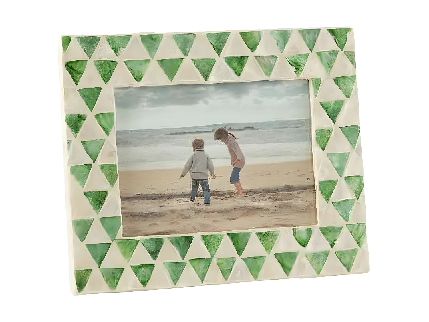 Cadre Photo en Bois Déco "Nuye" 12x17cm Vert