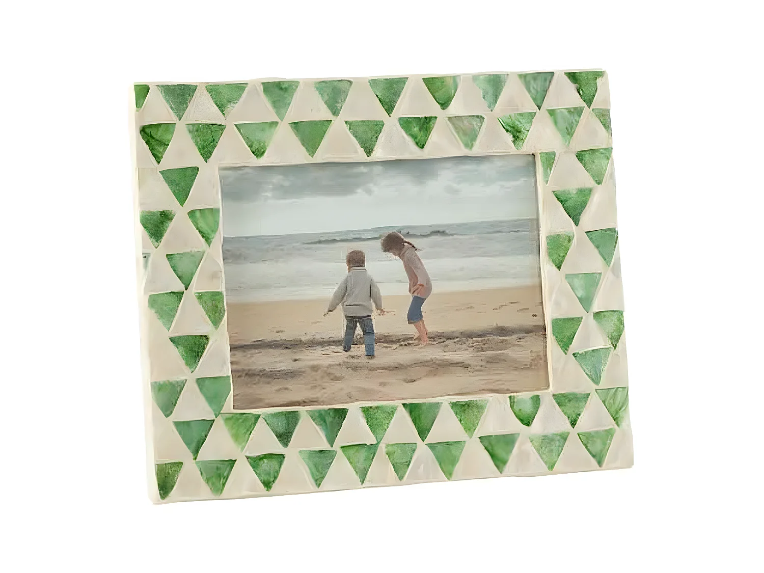 Cadre Photo en Bois Déco "Nuye" 12x17cm Vert