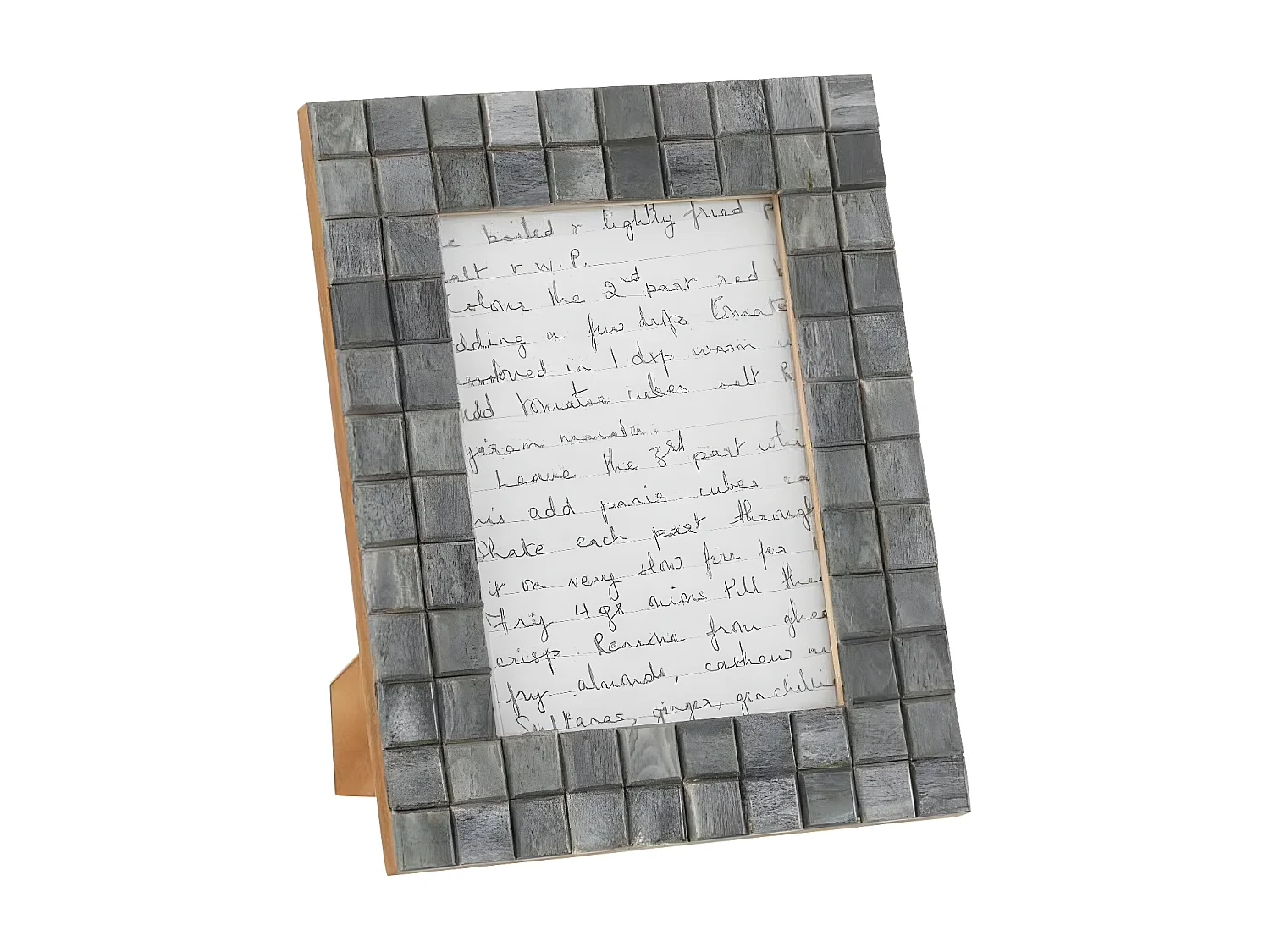 Cadre Photo Déco "Motif Carré" 13x18cm Gris