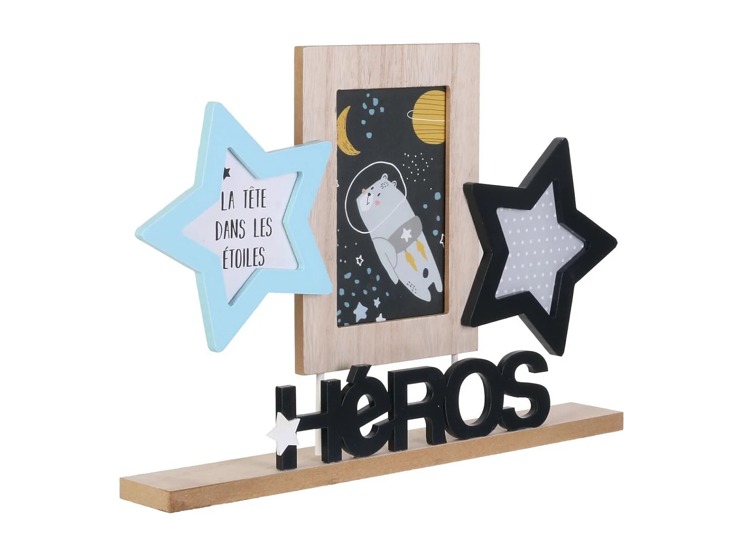 Pêle-Mêle 3 Photos "Héros Garçon" 36cm Bleu