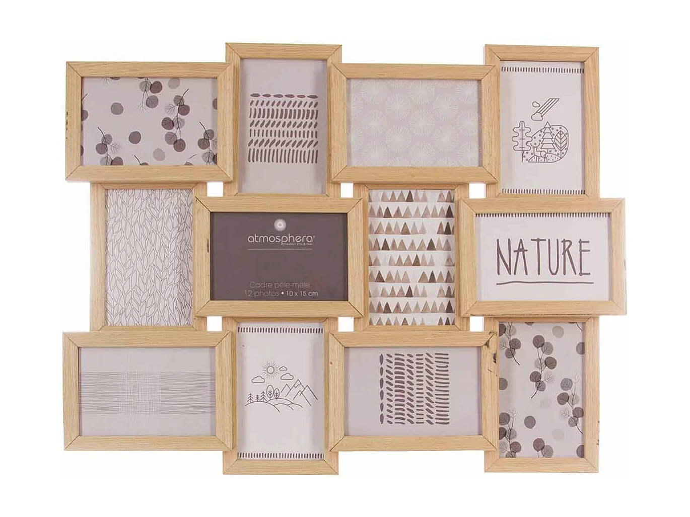Pêle-Mêle "12 Photos" 55cm Naturel