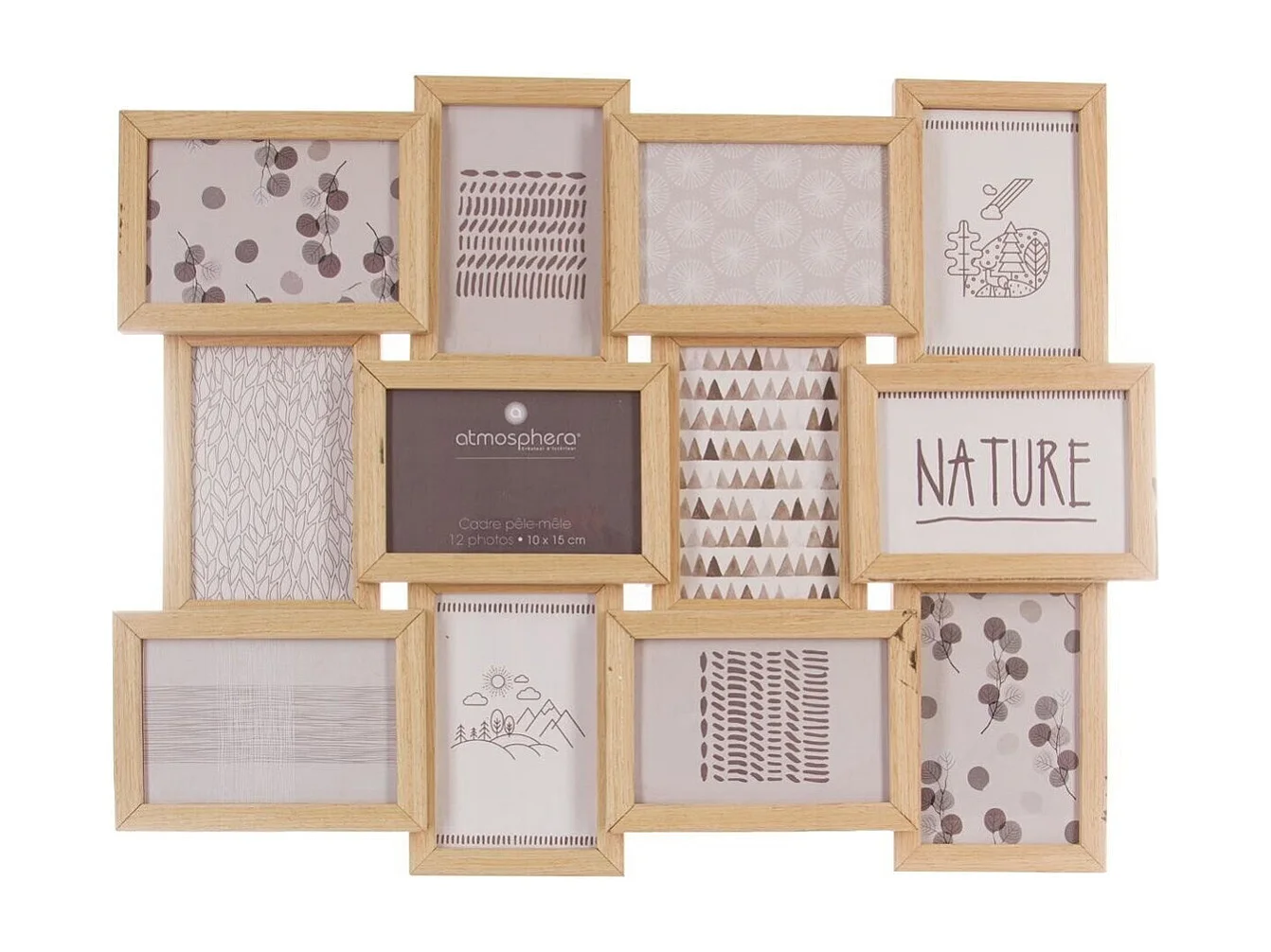 Pêle-Mêle "12 Photos" 55cm Naturel