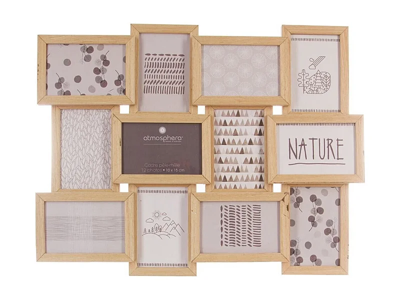 Pêle-Mêle "12 Photos" 55cm Naturel