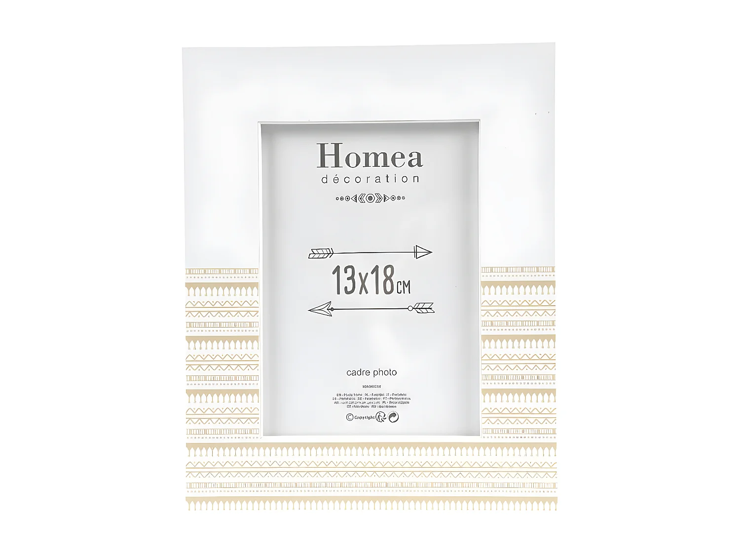 Cadre Photo "Ethnic Folk" 13x18cm Ecru