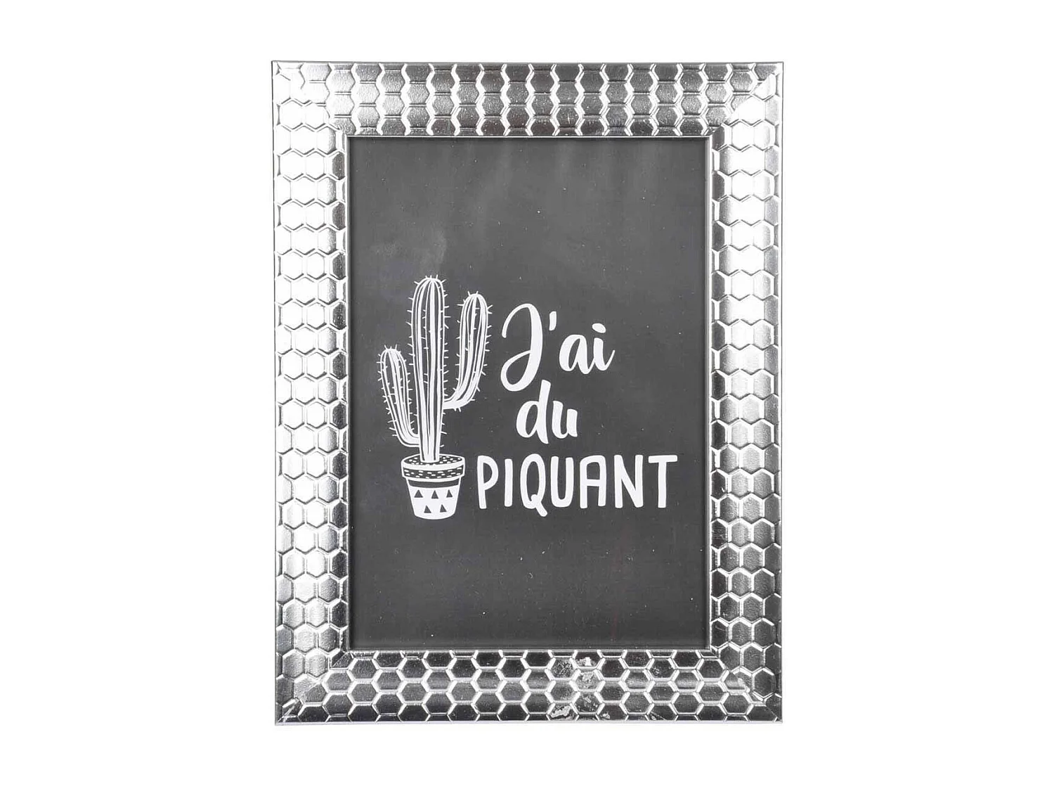 Cadre Photo Déco "Nid d'Abeilles" 24x30cm Argent