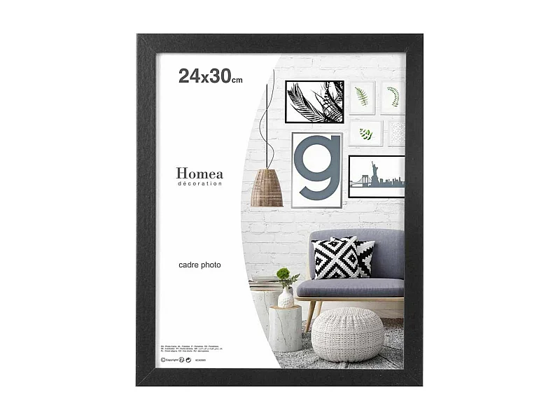 Cadre Photo Déco "Loft" 24x30cm Noir