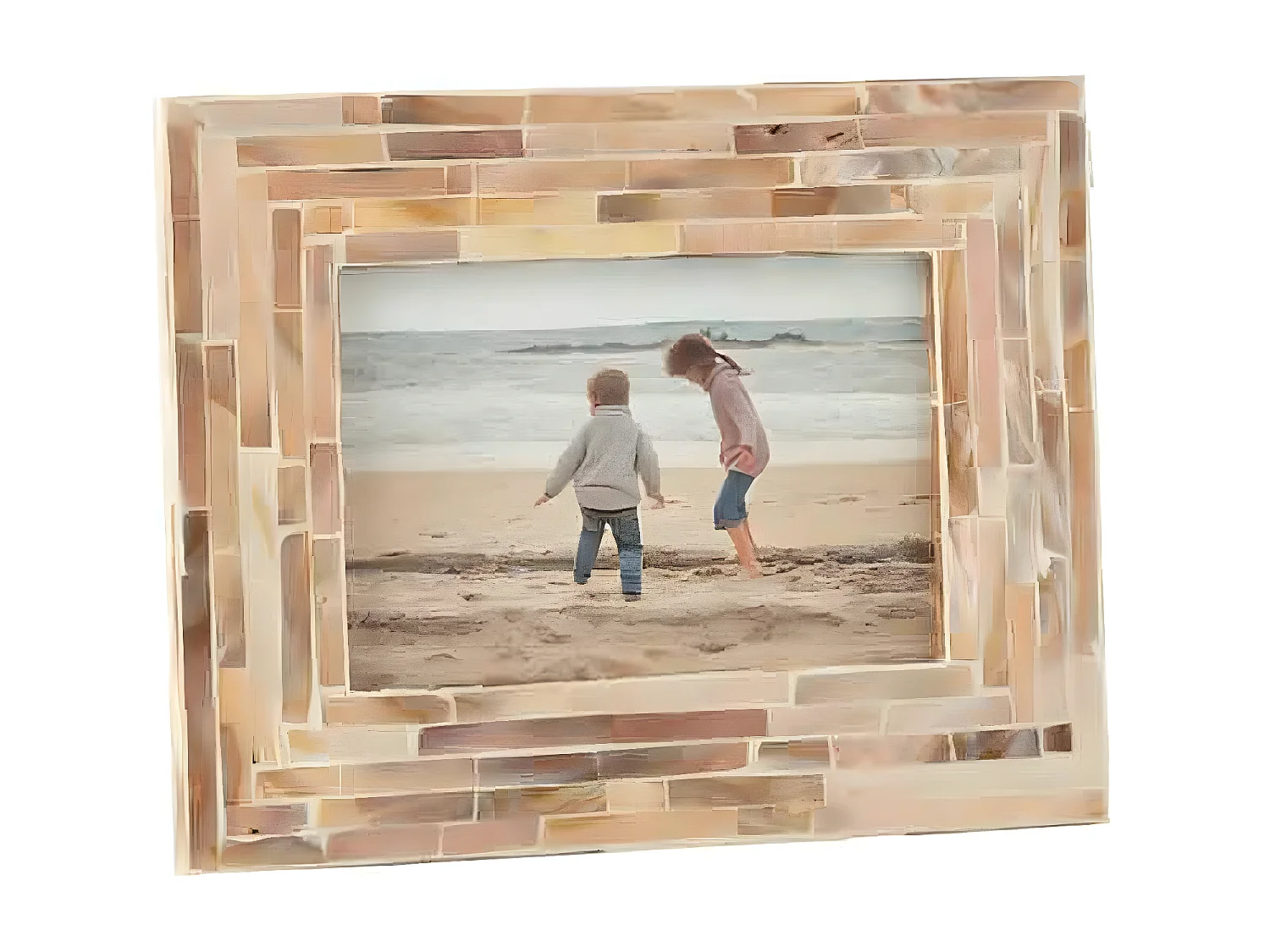 Cadre Photo en Bois Déco "Nuye" 10x15cm Beige