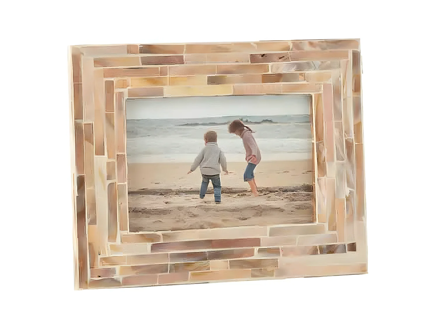 Cadre Photo en Bois Déco "Nuye" 10x15cm Beige