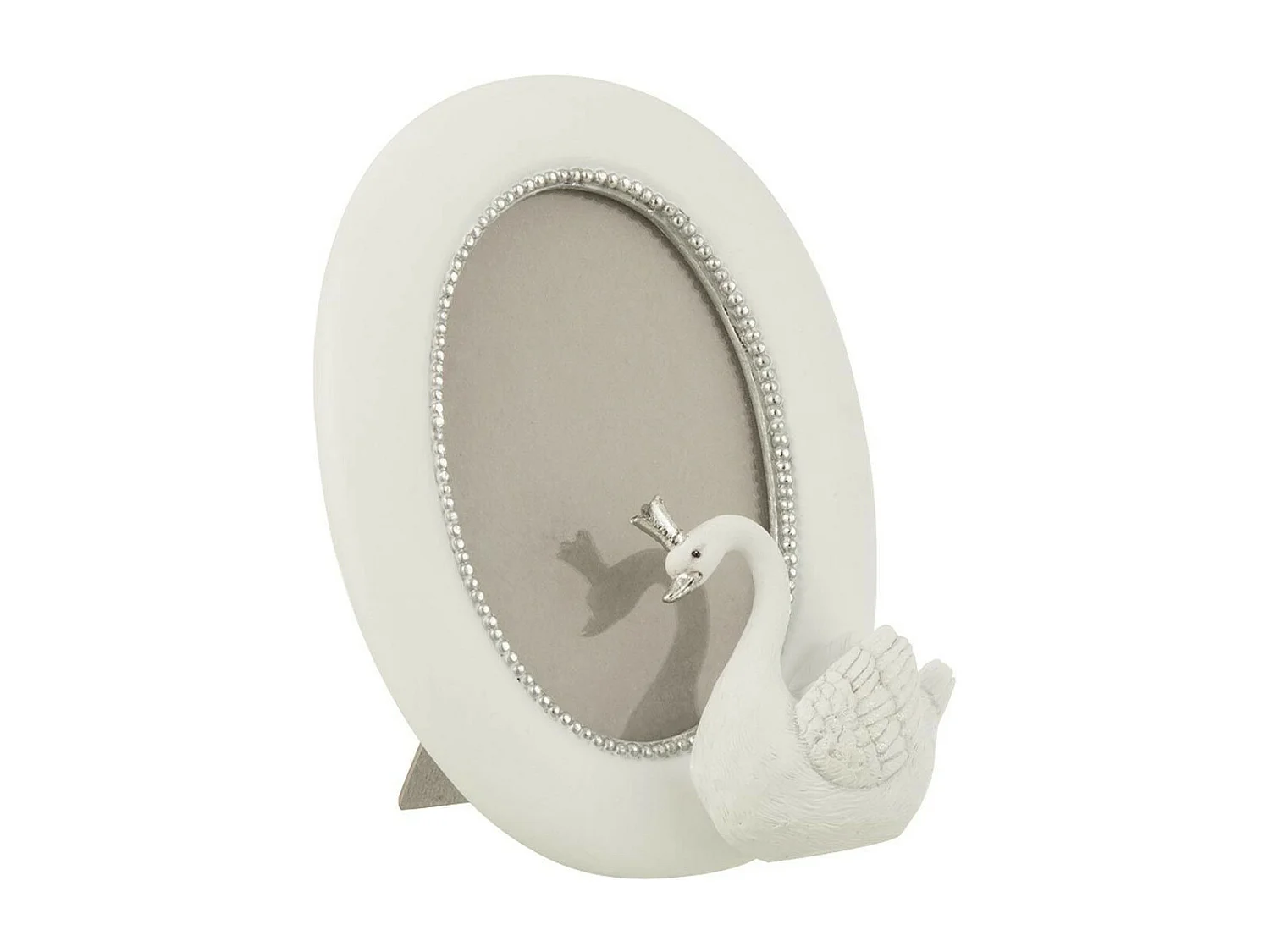 Cadre Photo Déco "Cygne" 15x20cm Blanc