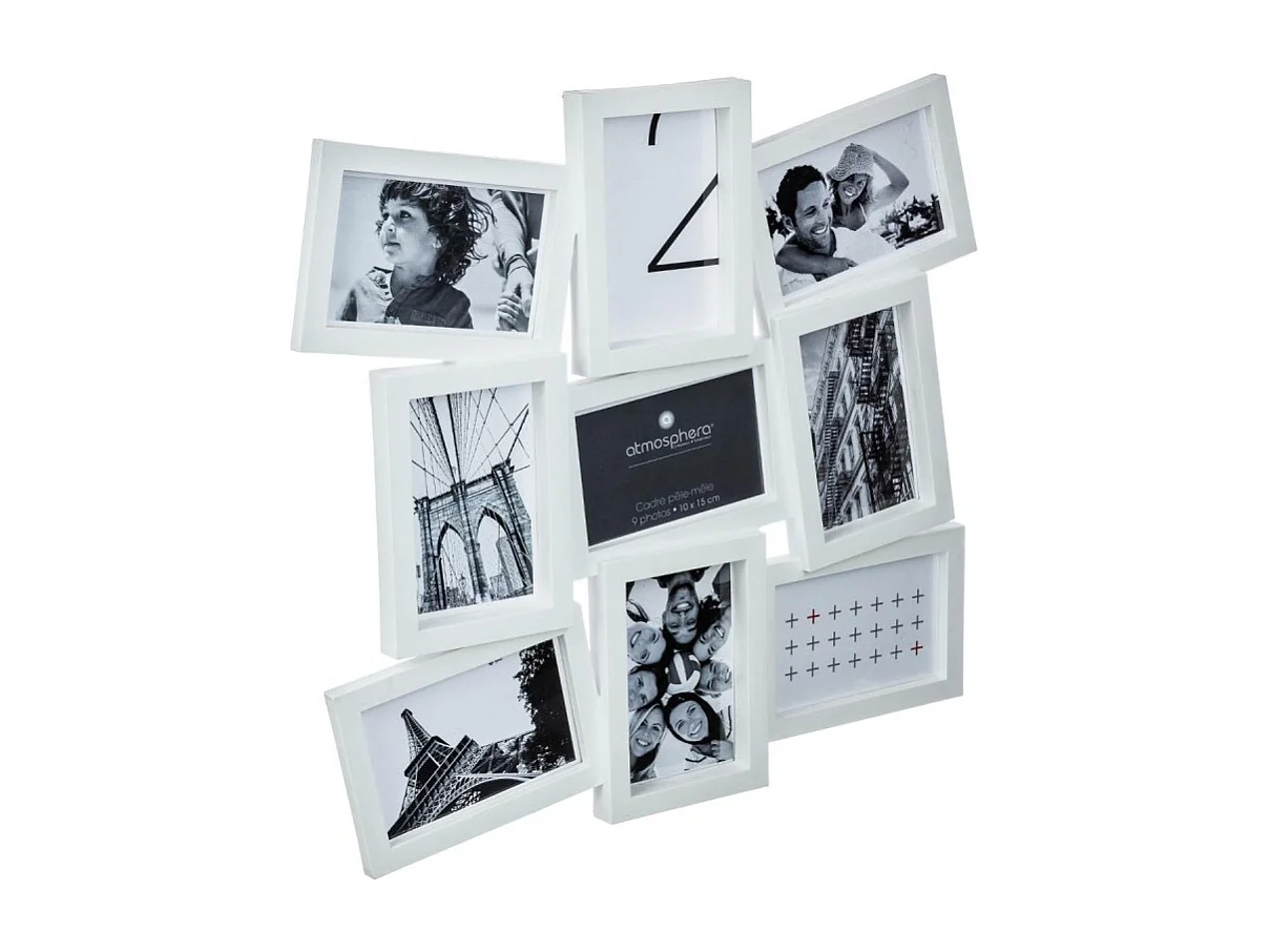 Pêle-Mêle 9 Photos"Incliné" Blanc