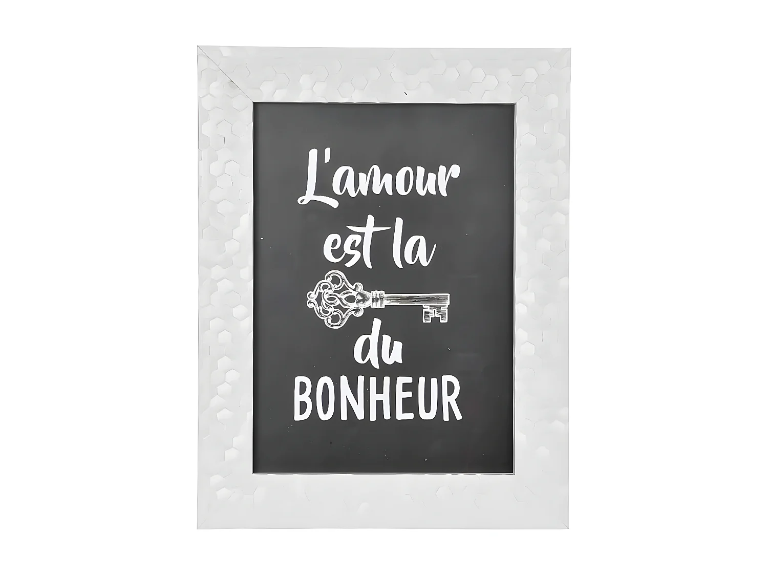 Cadre Photo Déco "Martelé" 18x24cm Blanc