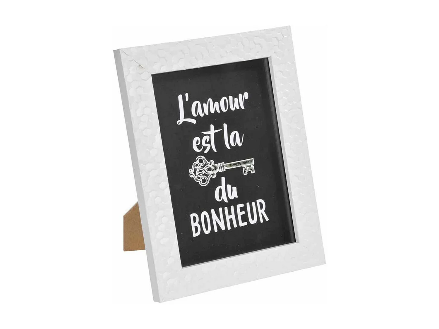 Cadre Photo Déco "Martelé" 18x24cm Blanc