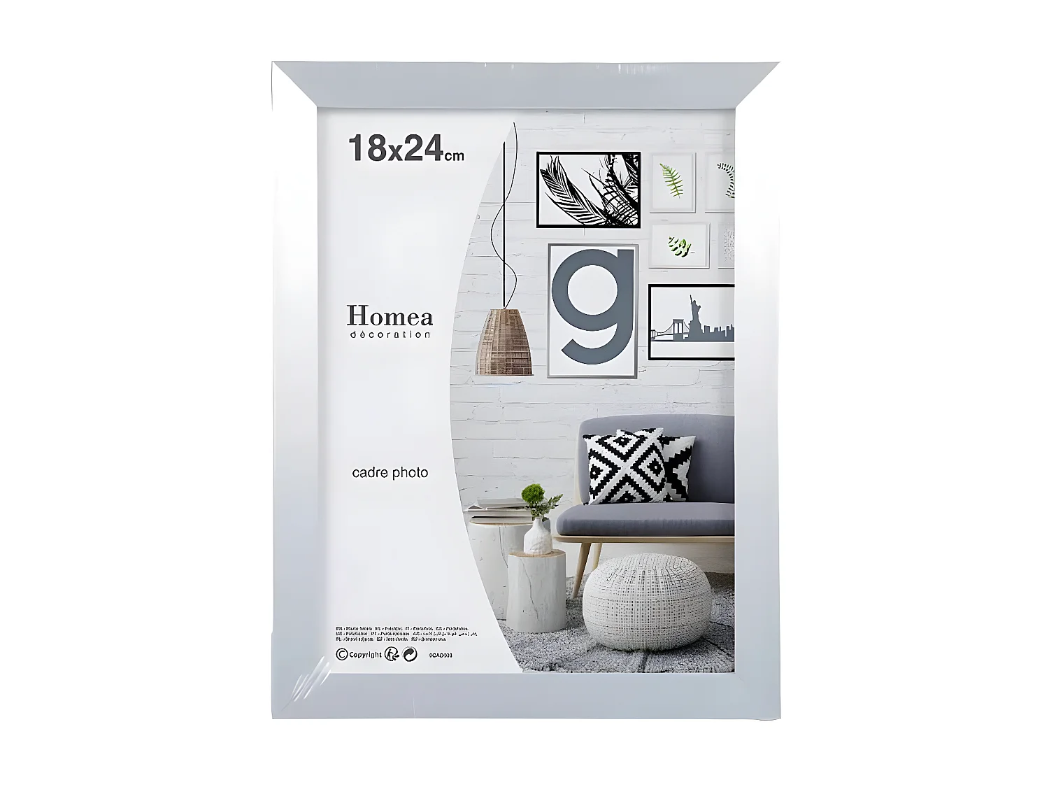 Cadre Photo Déco "Loft" 18x24cm Argent