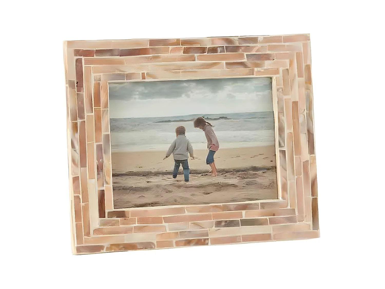 Cadre Photo en Bois Déco "Nuye" 12x17cm Beige