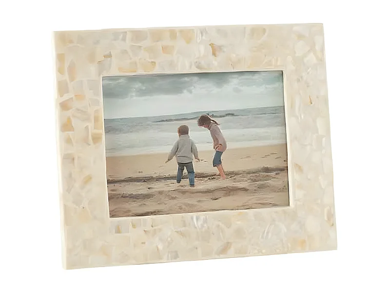 Cadre Photo en Bois Déco "Nuye" 12x17cm Ivoire