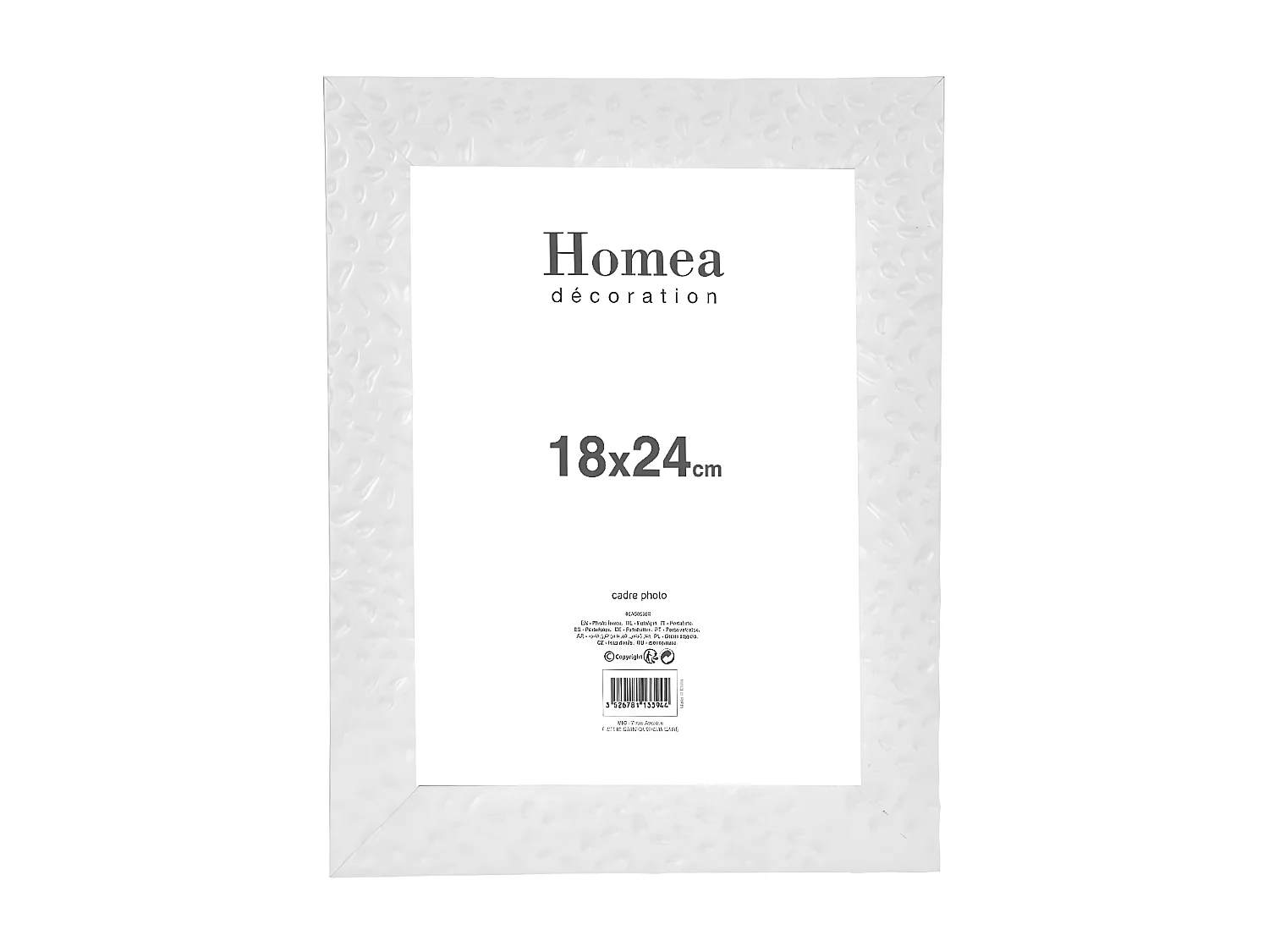 Cadre Photo Déco "Goutte d'Eau" 18x24cm Blanc