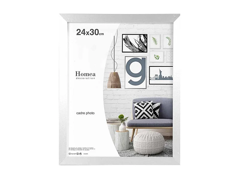 Cadre Photo Déco "Loft" 24x30cm Argent