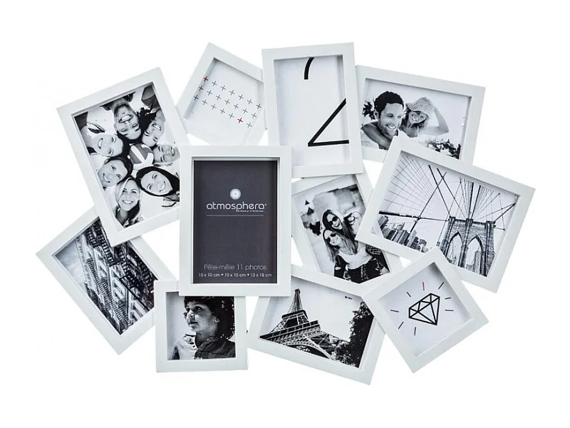 Pêle-Mêle 11 Photos Blanc