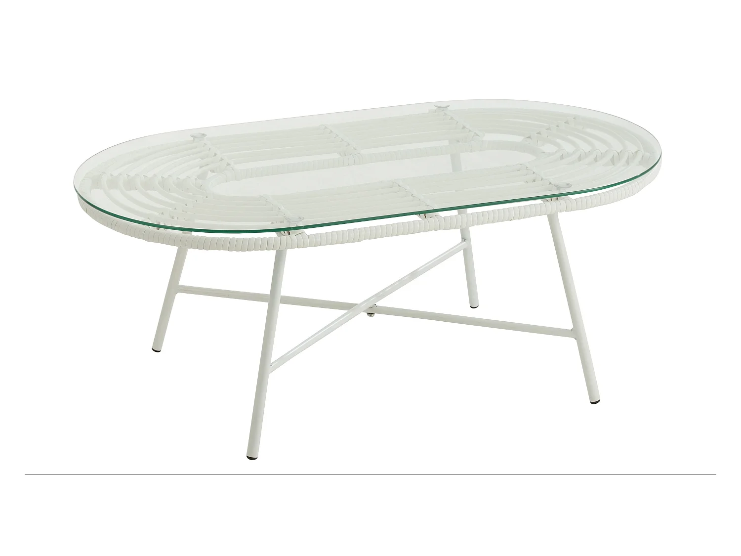 Table Basse de Jardin "Celeste" 90cm Blanc