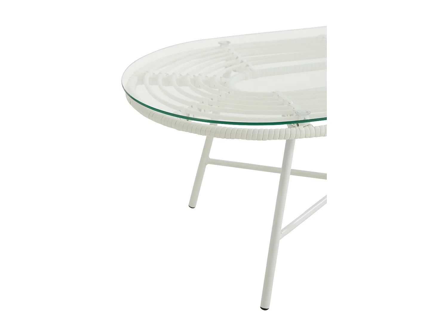 Table Basse de Jardin "Celeste" 90cm Blanc