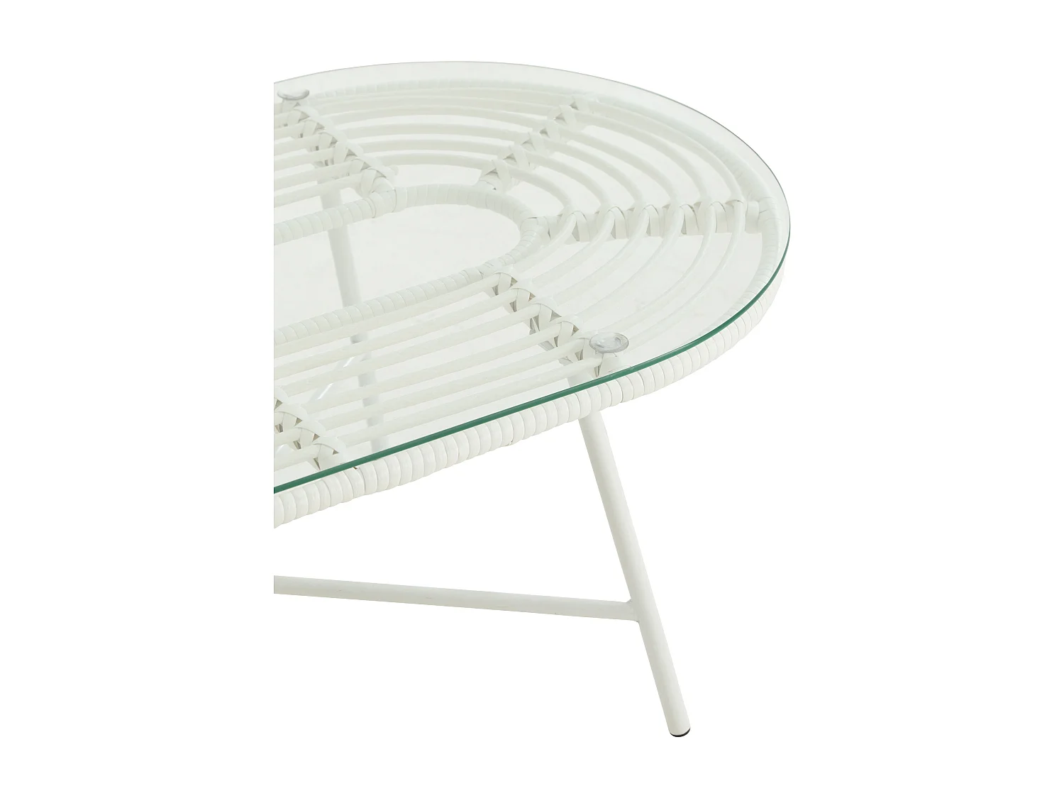 Table Basse de Jardin "Celeste" 90cm Blanc