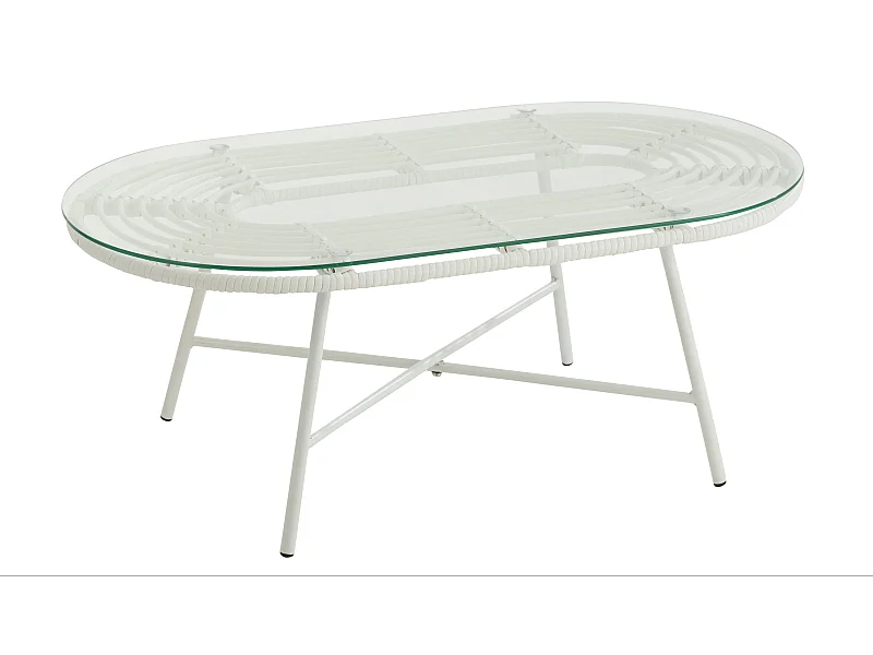 Table Basse de Jardin "Celeste" 90cm Blanc