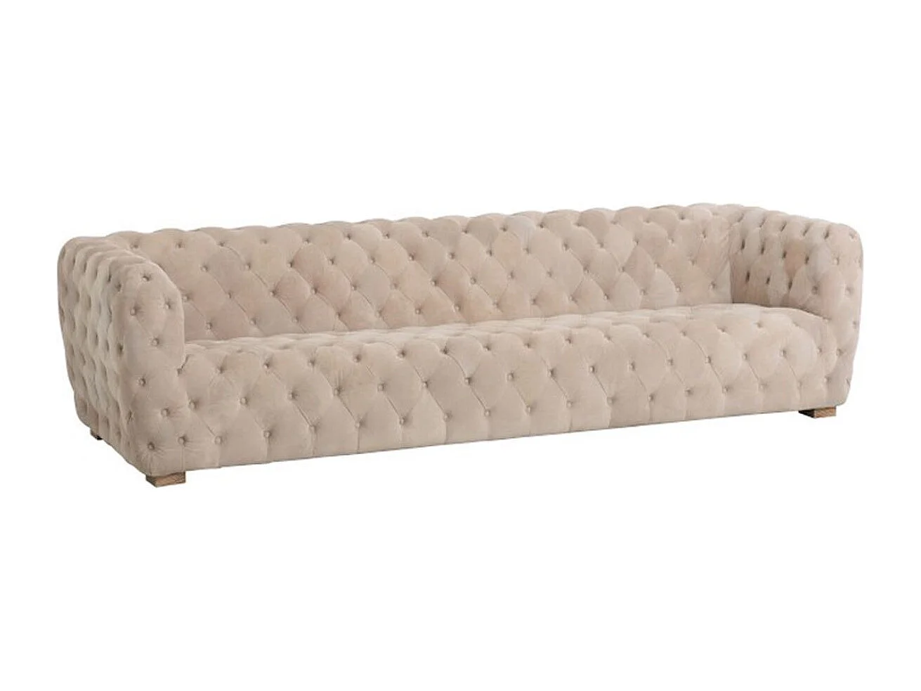 Sulli 3-zitsbank met beige knopen