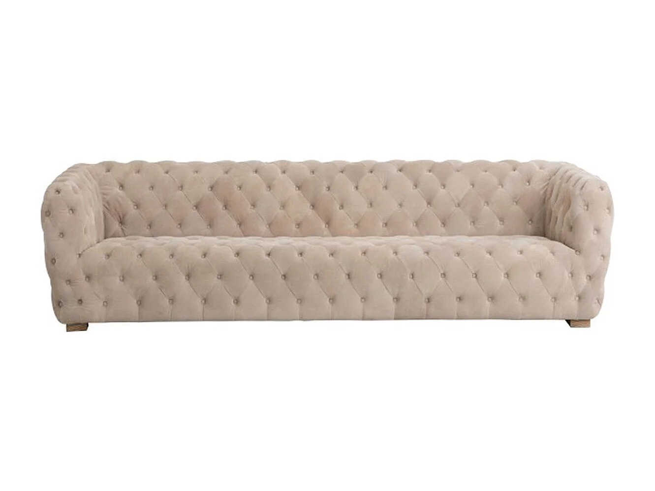 Sulli 3-zitsbank met beige knopen