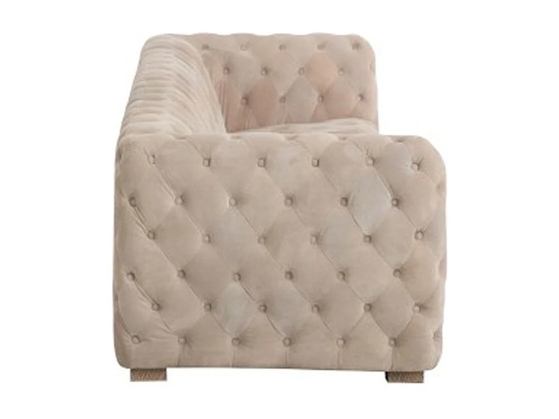 Sulli 3-zitsbank met beige knopen
