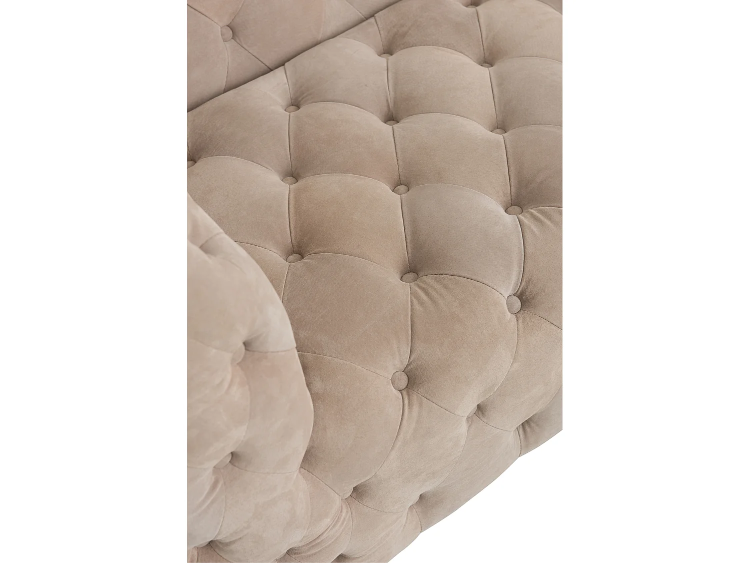 Sulli 3-zitsbank met beige knopen