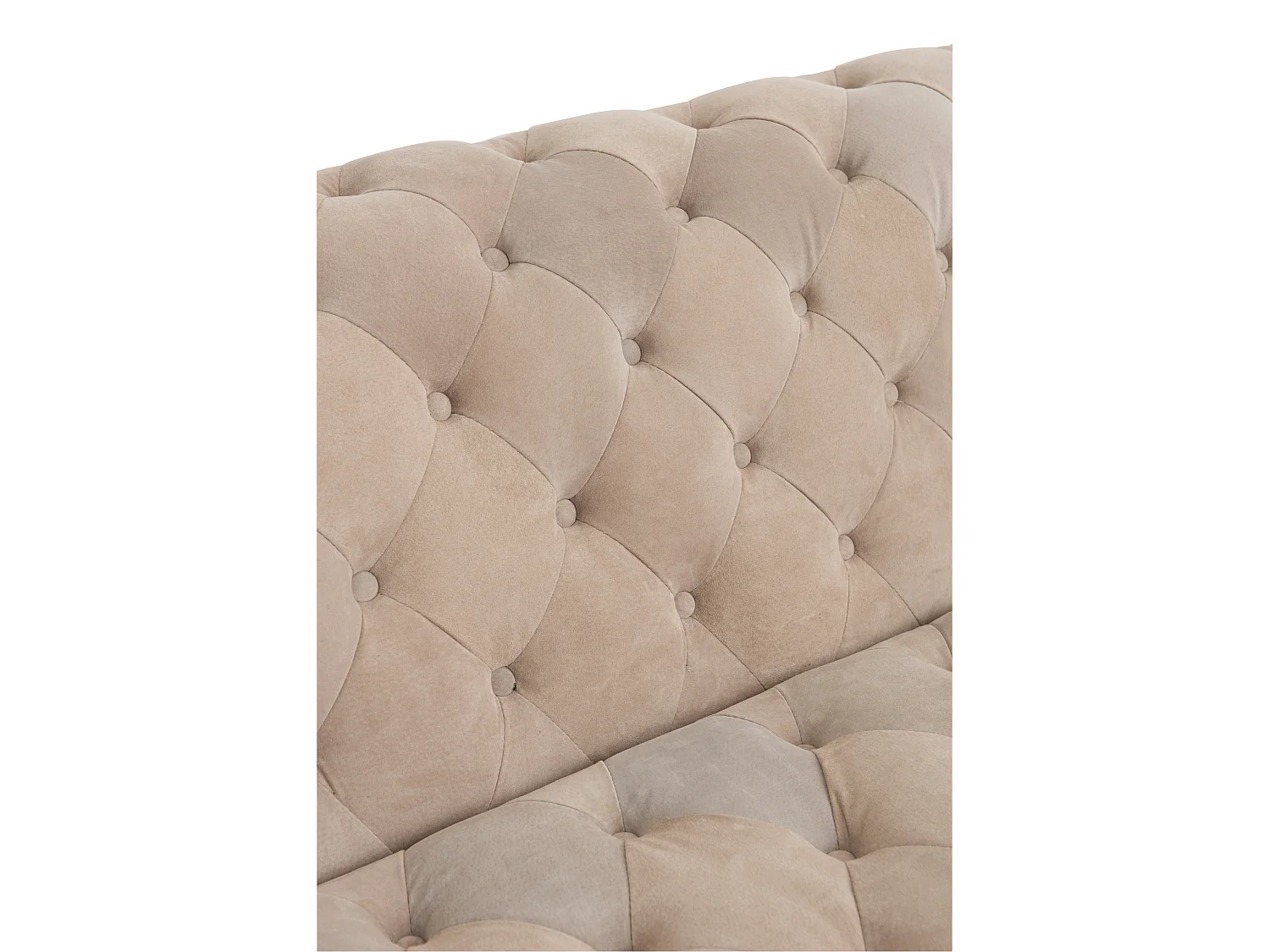 Sulli 3-zitsbank met beige knopen